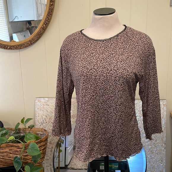 Vintage Leopard Print Top. Size Large 12/14 - Picture 1 of 4